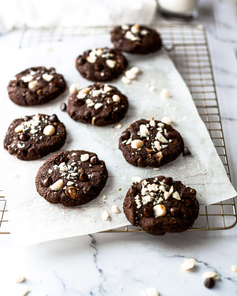 Gluten-Free Brownie Cookies With Macadamia Nuts