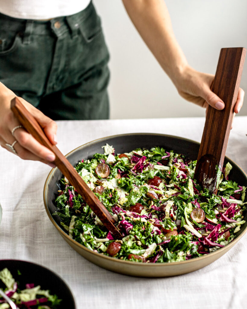 Salade sucrée salée kale et choux