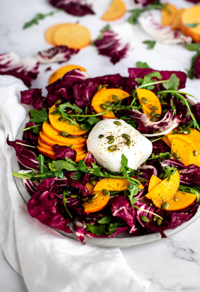 Radicchio, Persimmon and Mozzarella Di Bufala Salad