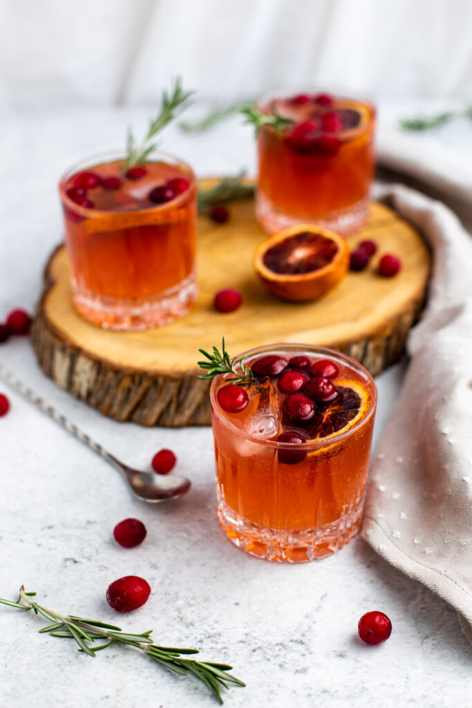 Cocktail festif des fêtes au gin