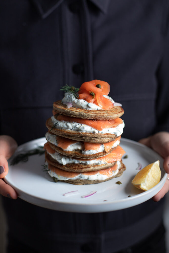 crêpes de sarrasin au saumon fumé