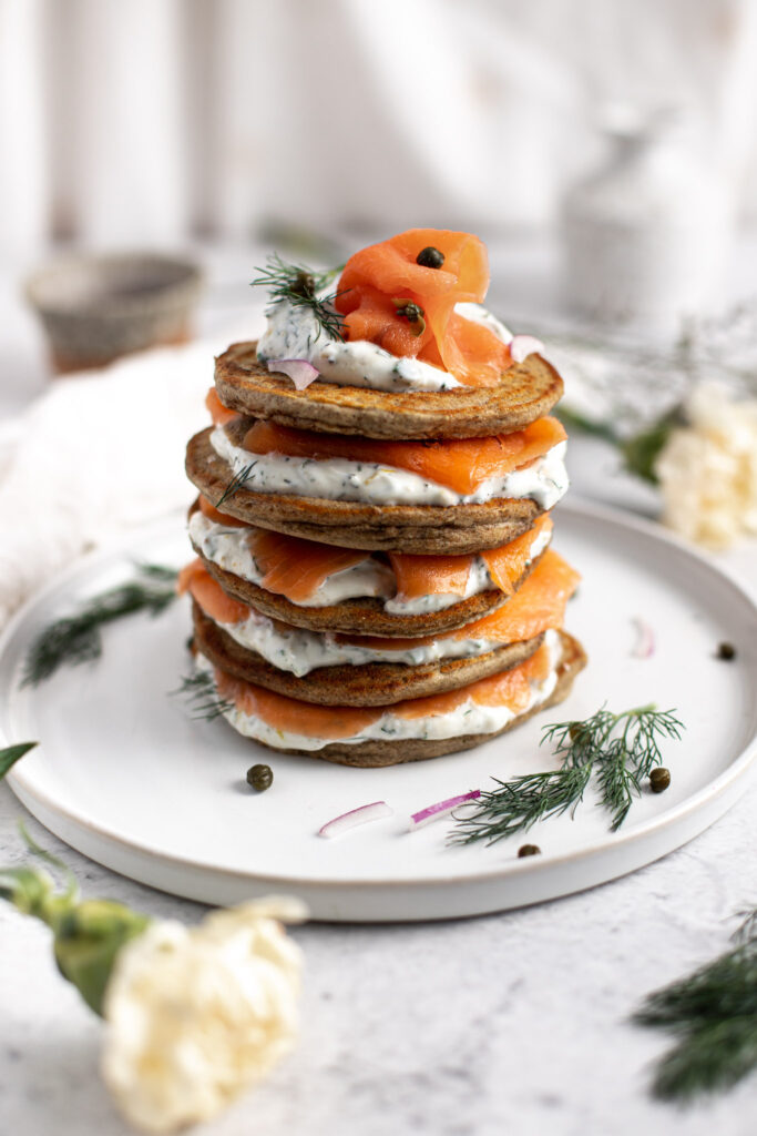 crêpes de sarrasin au saumon fumé