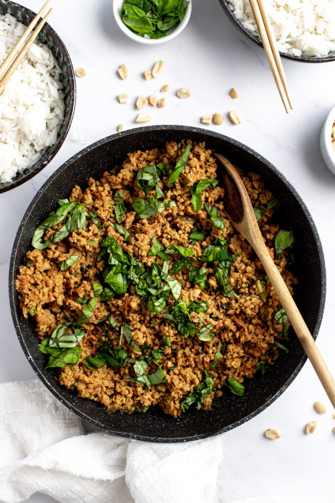 Tempeh au basilic thaï