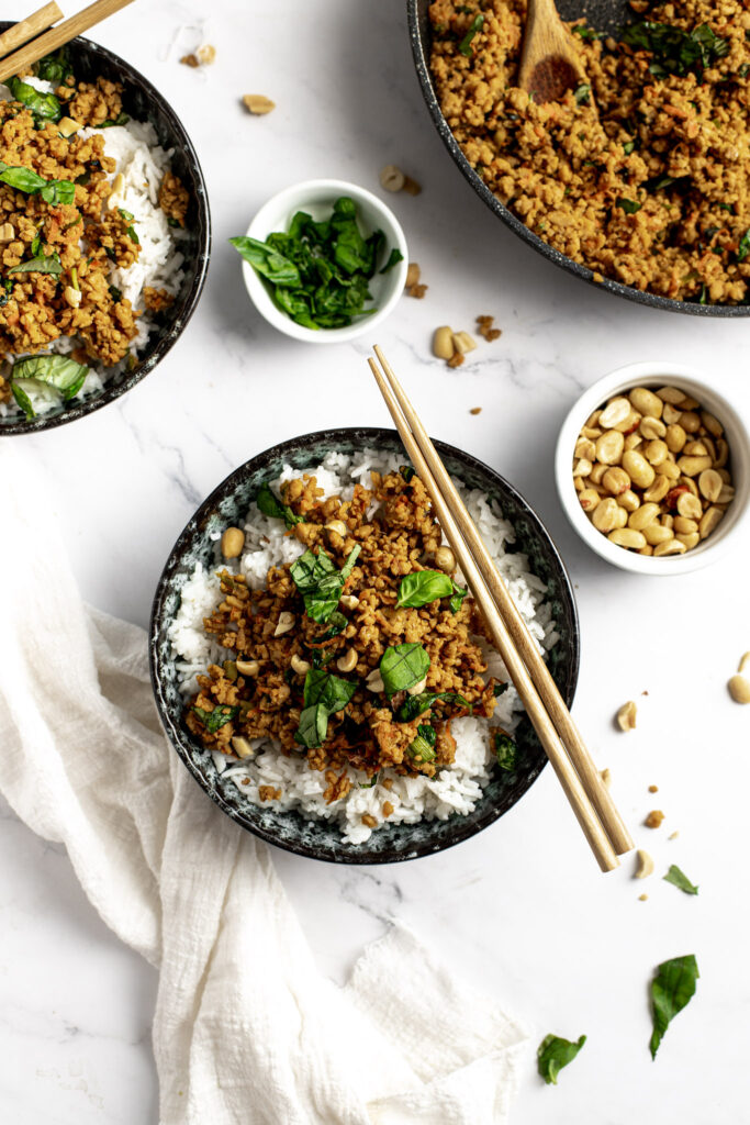 Tempeh au basilic thaï