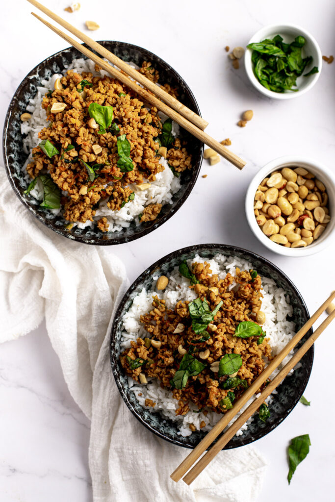 Tempeh au basilic thaï