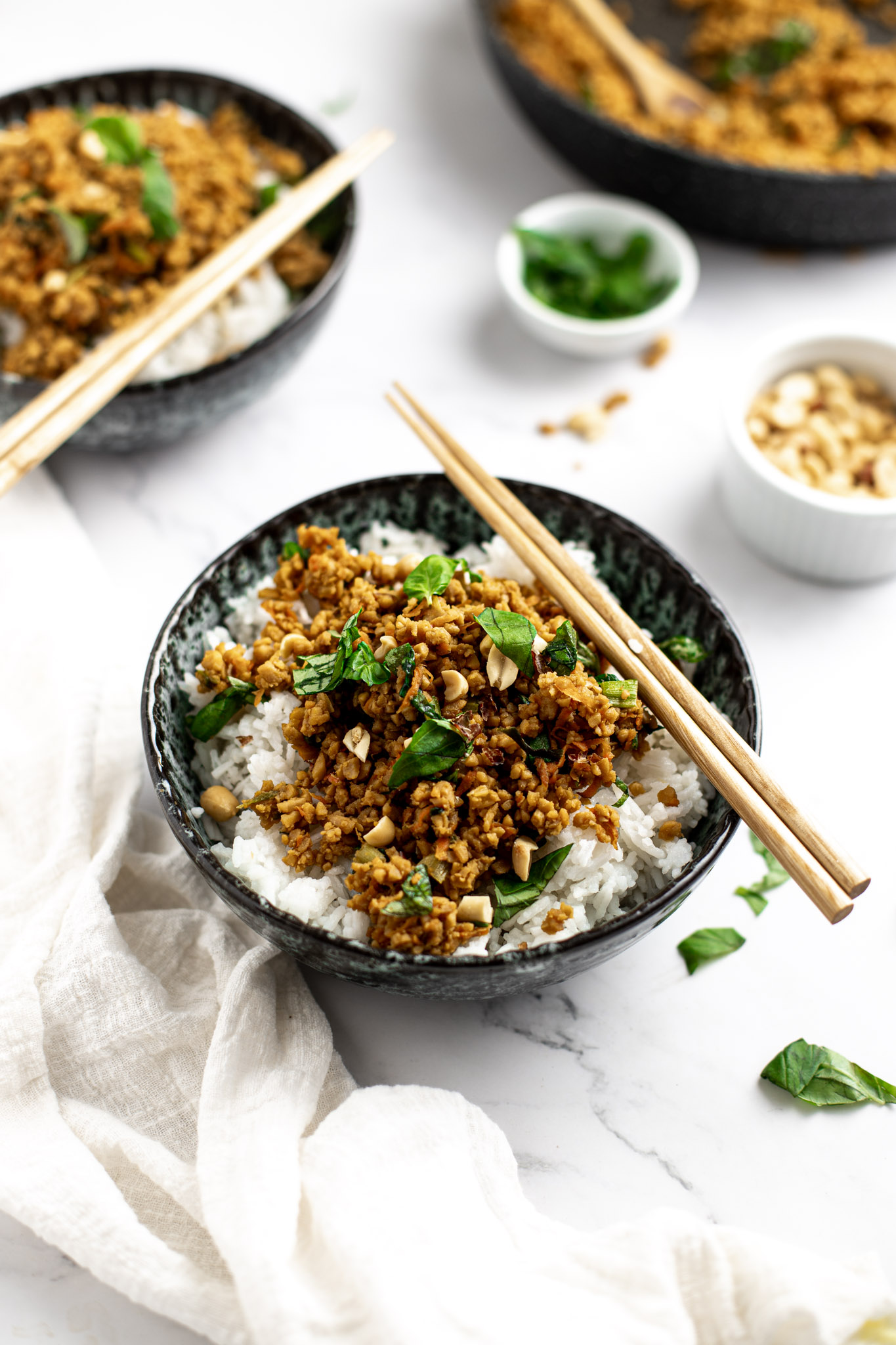 Tempeh au basilic thaï