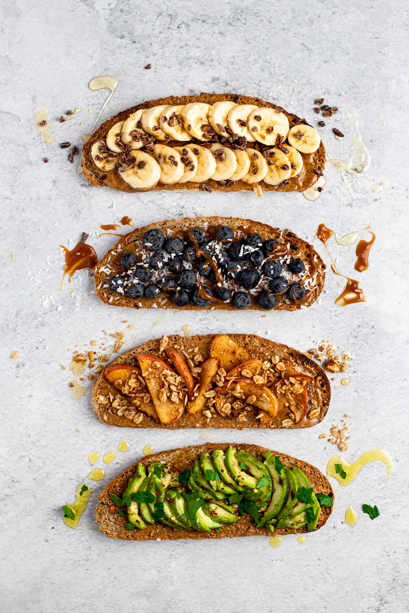 Toast beurre d'amande, 4 façons