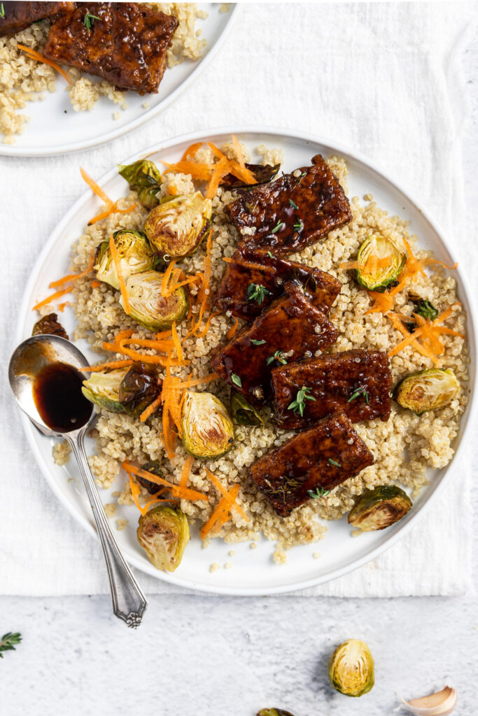 Tofu balsamique et thym frais