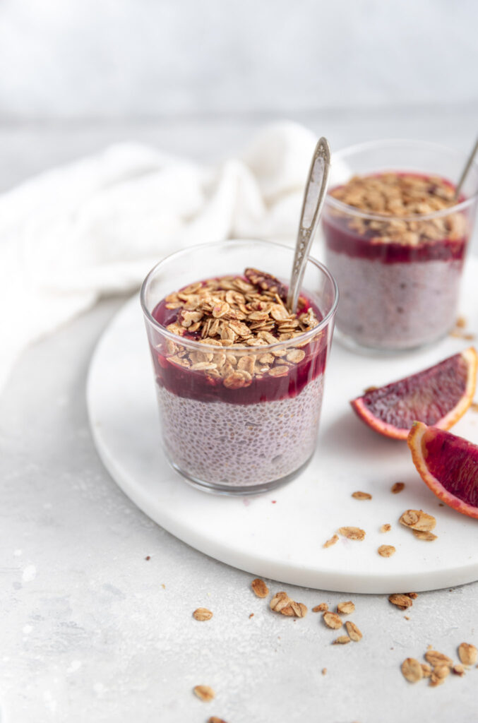 Pouding de chia à l'orange sanguine