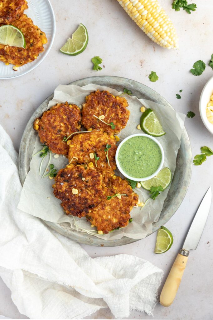 Cheesy Corn Fritters