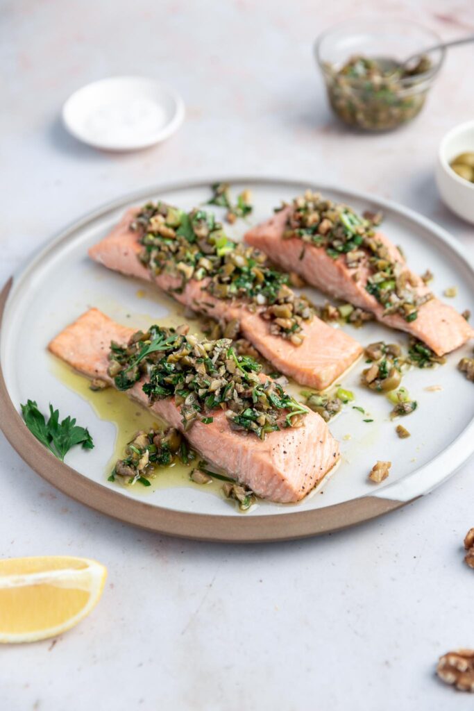 Filet saumon aux olives