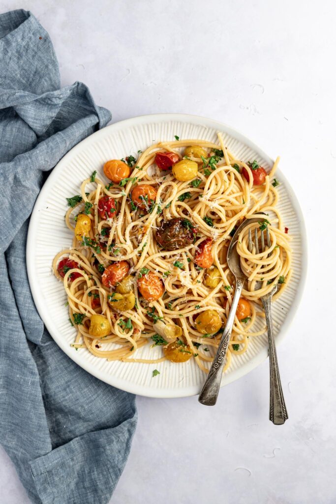Pâtes tomates confites