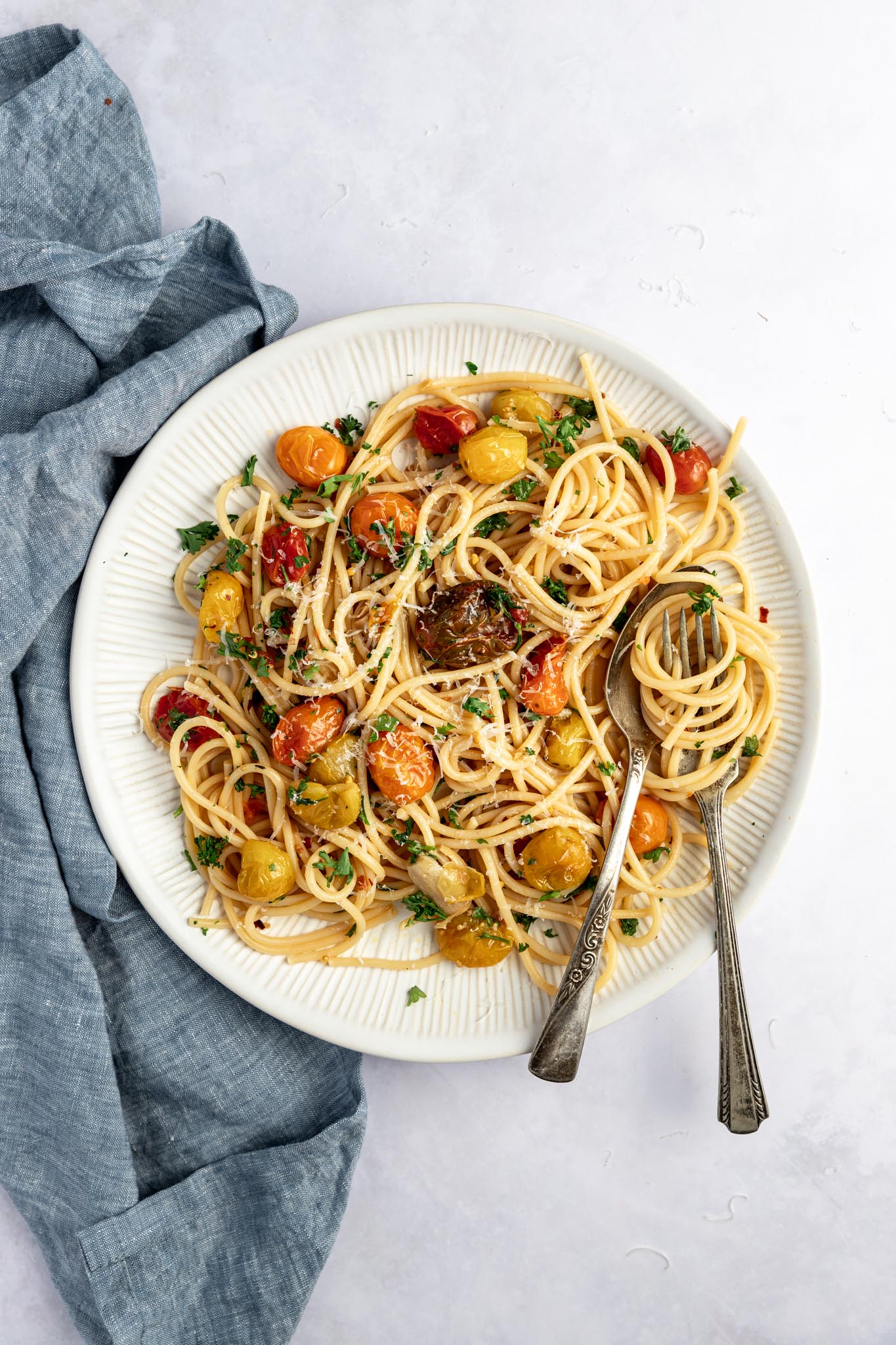 Pâtes tomates confites