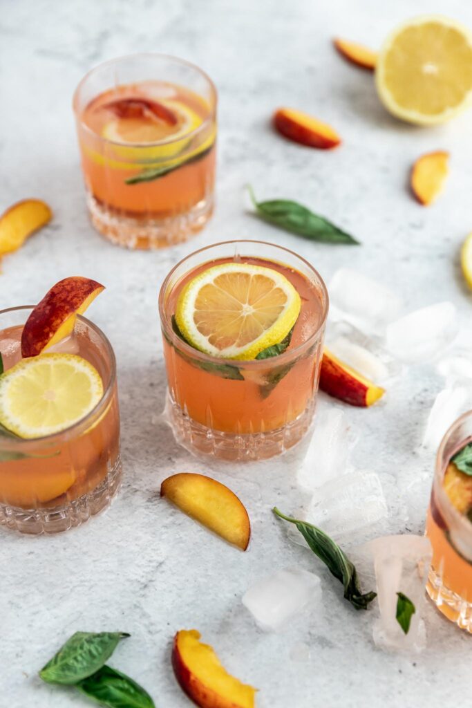 Basil & Peach Lemonade