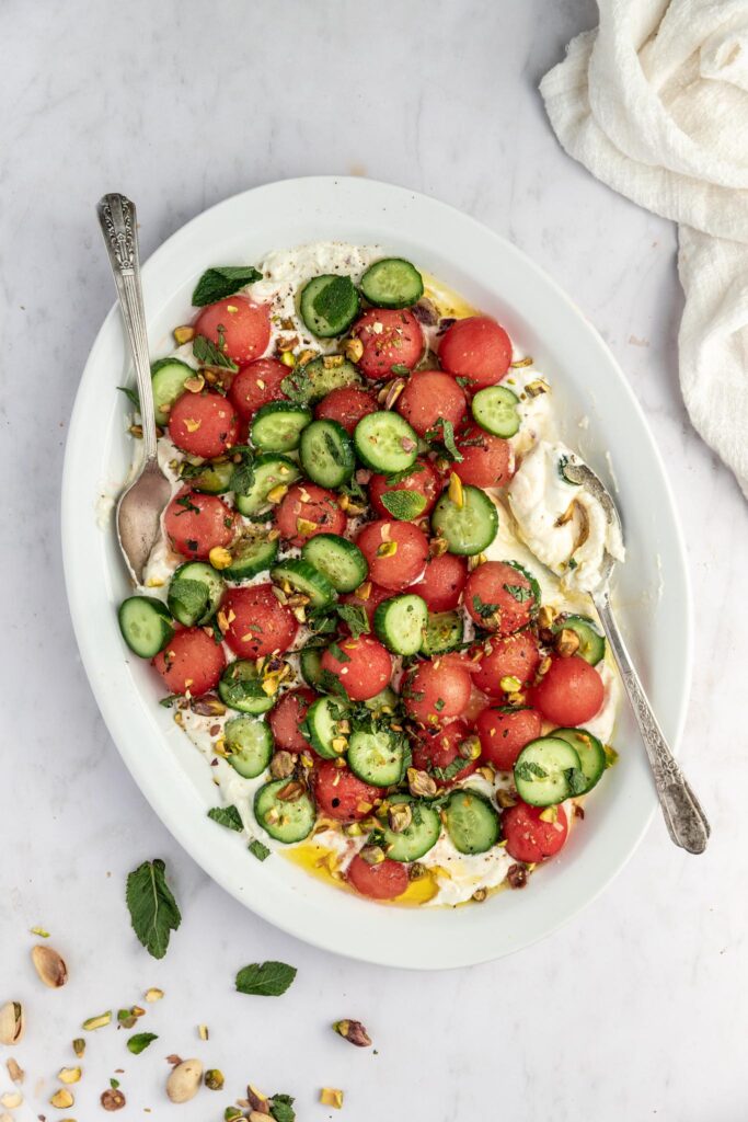 Whipped Feta Watermelon Salad