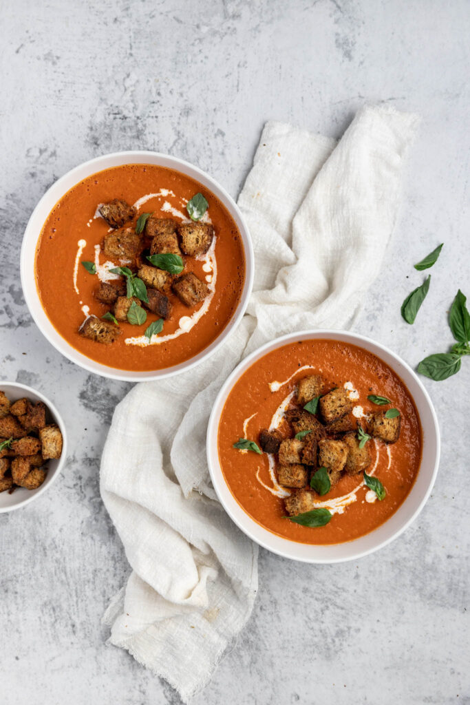 soupe à la tomate rôtie