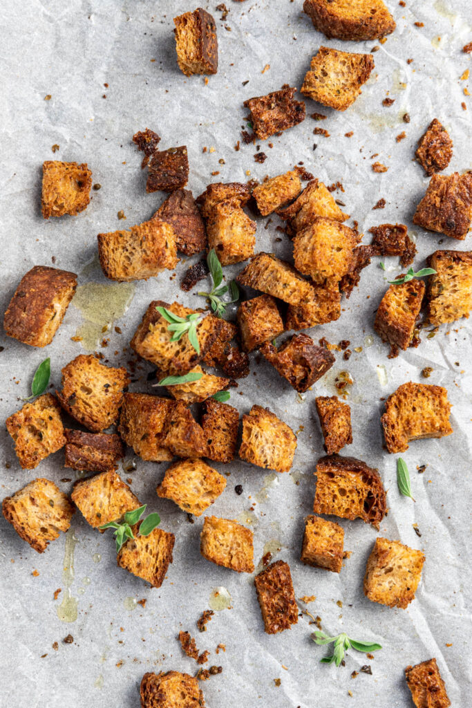 Homemade Rye Croutons