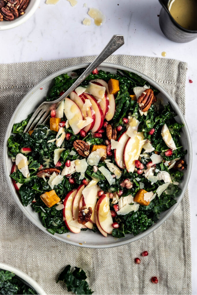 Fall Harvest Salad with Tahini Dressing