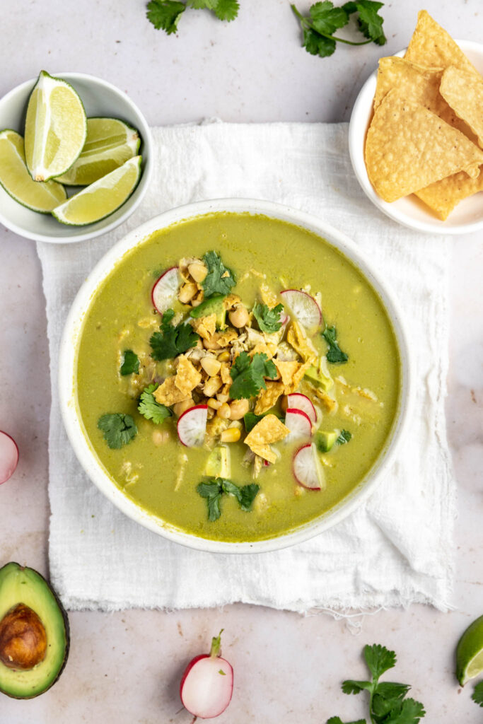 Soupe tomatillos & poulet