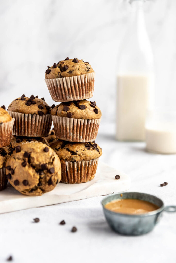 One-Bowl Peanut Butter Banana Muffins