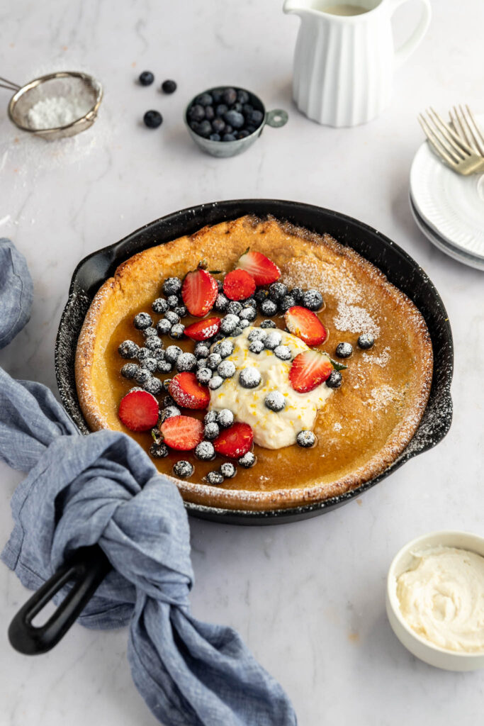Dutch Baby Pancake with Whipped Ricotta