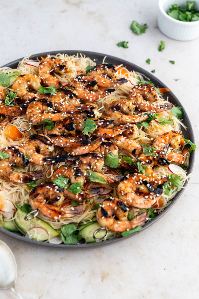 Asian Shrimp Skewers with Vermicelli Salad