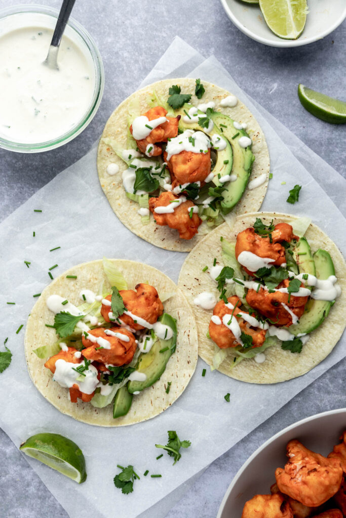 tacos ailes de chou-fleur