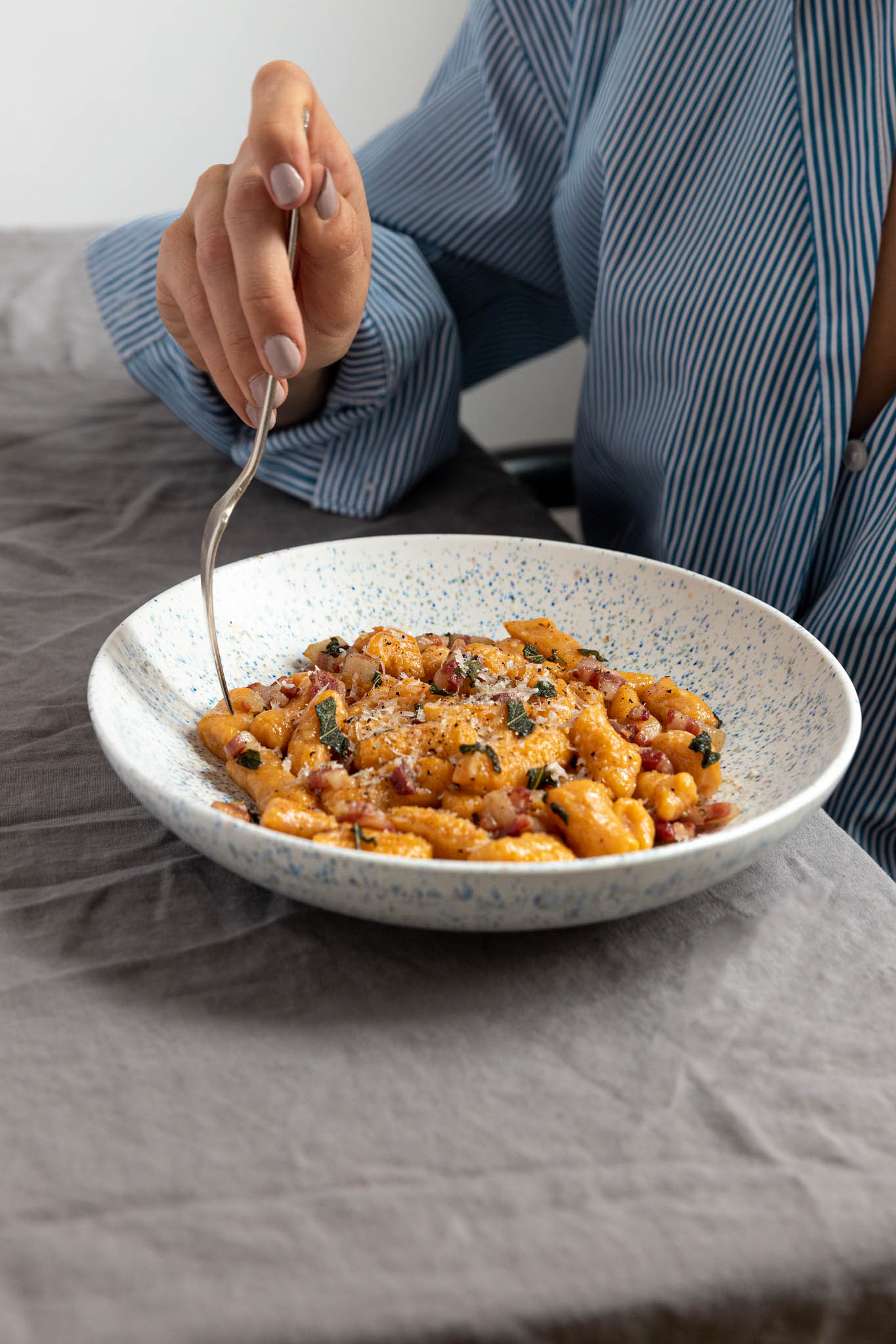 Sweet Potato Gnocchi with Pancetta & Sage