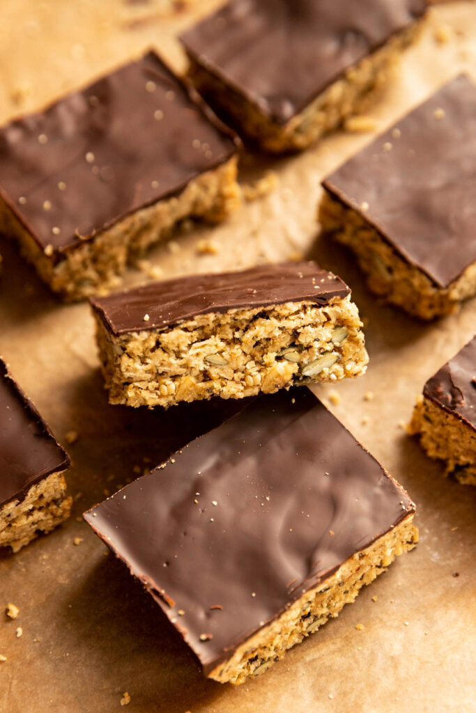 barres avoine tahini et chocolat