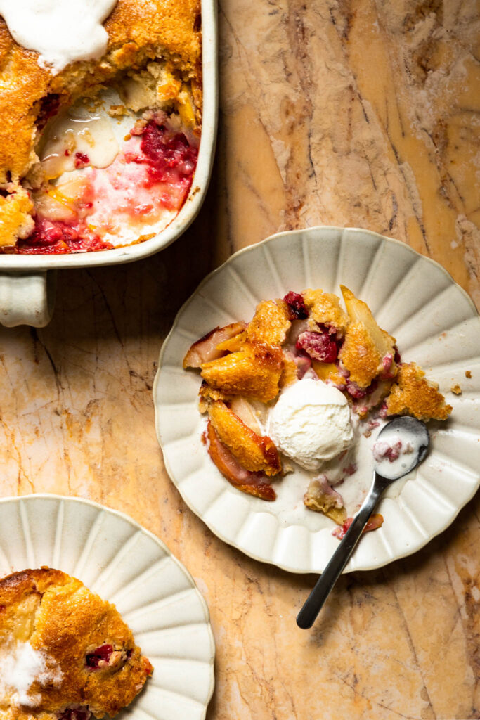 Pear & Raspberry Cobbler